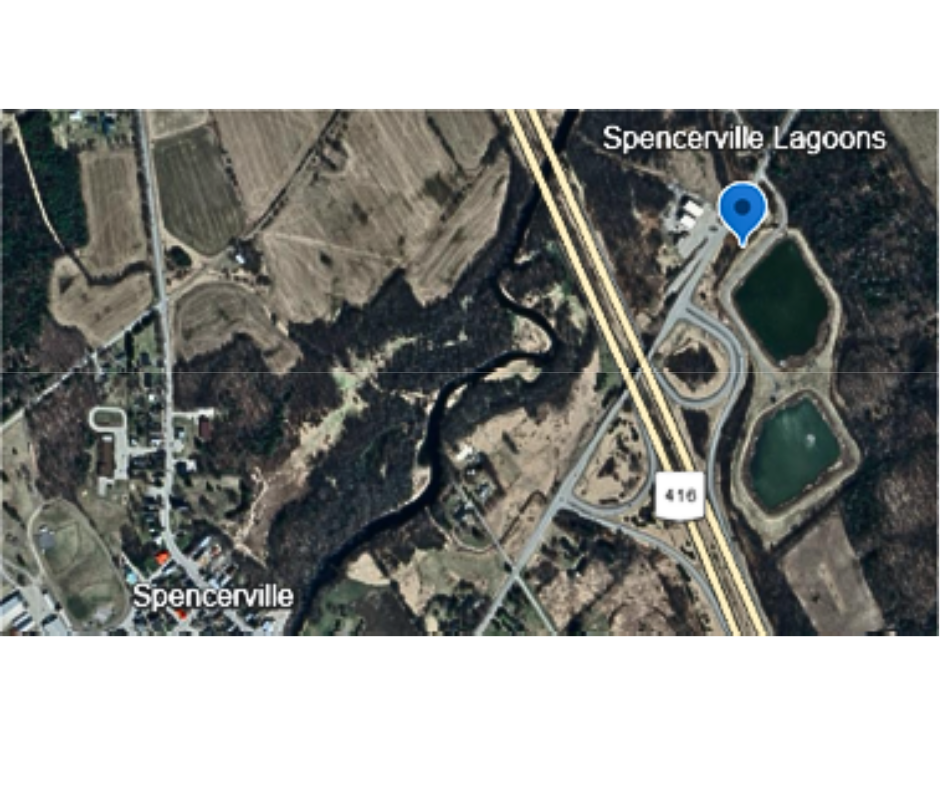 Digital Mapping of Spencerville with Spencerville Lagoon tagged