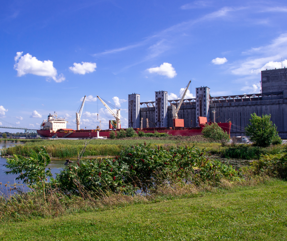 a boat docked at the Port of Johnstown