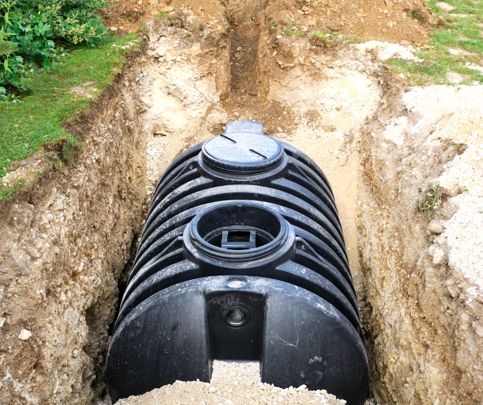 A septic tank installation