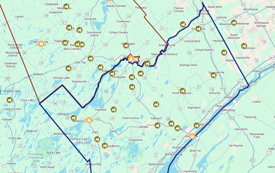 A map of food growers in Lanark, Leeds and Grenville