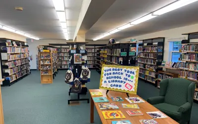 inside the Spencerville library