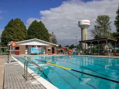 Pool and changerooms